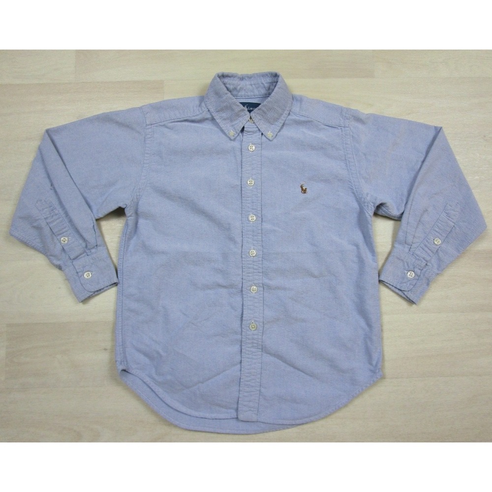 Vintage Y2K POLO Ralph Lauren Button Down Shirt Youth (8) 100% Cotton Preppy